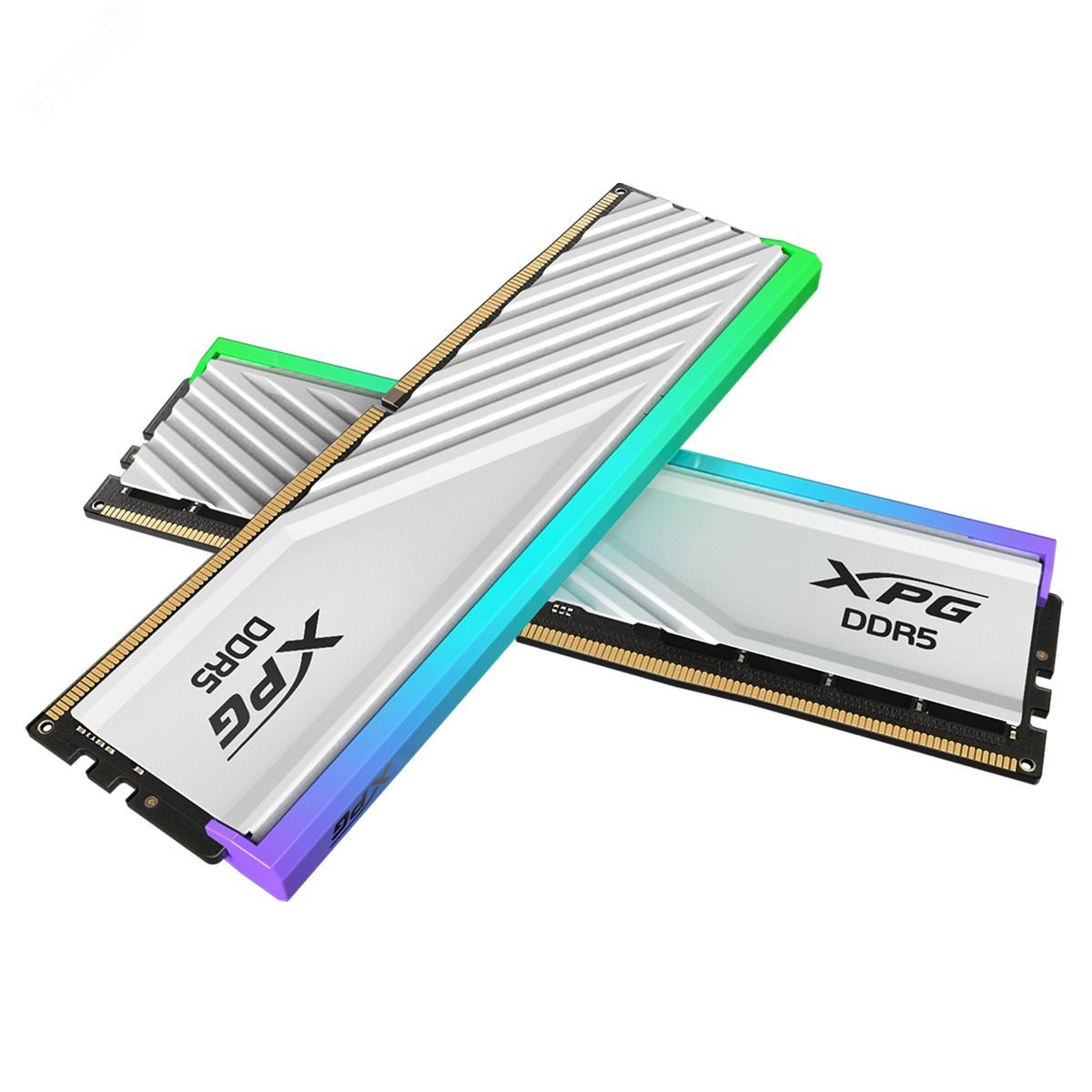 Изображение товара Модуль памяти 32ГБ Lancer Blade RGB, DIMM DDR5, 6400 МГц, 51200 Мб/с, белый, комплект 2x16 ГБ (шт)