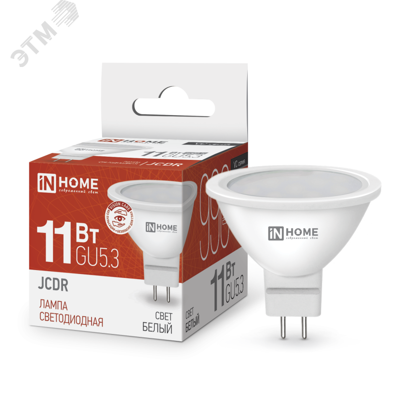 Изображение товара Лампа светодиодная LEDJCDRVC 11Вт 230В GU5.3 4000К 990Лм (шт)