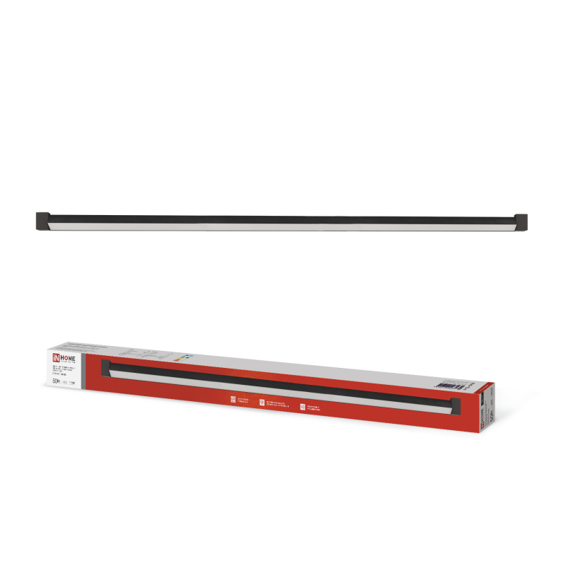 Светильник трековый линейный светодиодный поворотный LTR-01R-TL 50Вт 4000К 5000Лм 870мм IP40 120 градусов черный серии TOP-LINE IN HOME