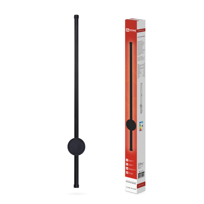 Светильник светодиодный ESTETIKA ART-80B-30BL 15Вт 230В 3000K 1050Лм 800х60x98 черный IN HOME