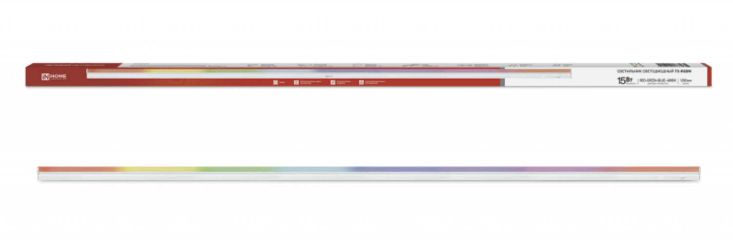 Светильник светодиодный СПБ-Т5-RGBW 15Вт 230B red-green-blue-4000К 1200мм IN HOME