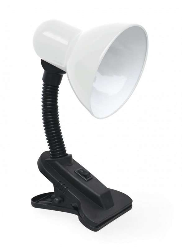 Светильник настольный под лампу на прищепке СНП 21Б-E27 230 В БЕЛЫЙ (с подвесом) IN HOME