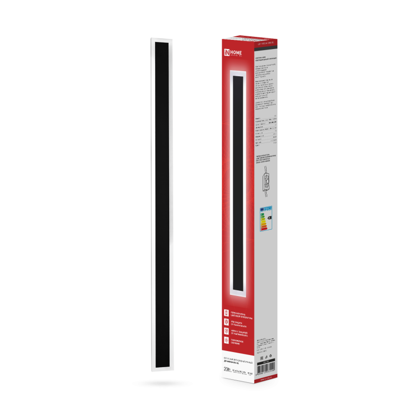 Светильник уличный светодиодный ДБУ MARS60-20AC-ВL 20Вт 3CCT 600x80 IP54 черный IN HOME