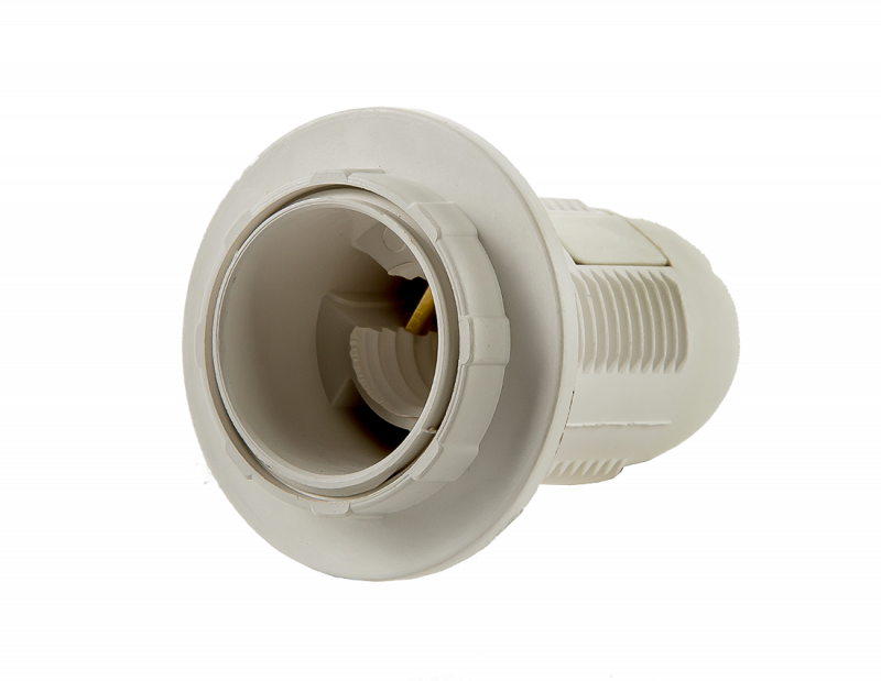 Патрон Е14-ППК пластиковый с прижимным кольцом IN HOME