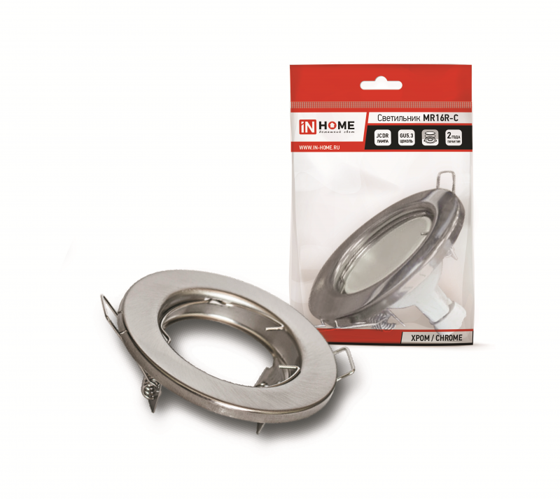 Светильник встраиваемый MR16R-standard RC металл под лампу GU5.3 хром IN HOME