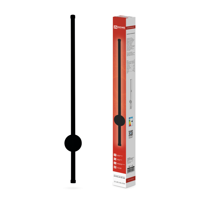 Светильник светодиодный ESTETIKA ART-80B-40BL 15Вт 230В 4000K 1050Лм 800х60x98 черный IN HOME