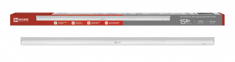 Светильник светодиодный СПБ-Т5-PRO 15Вт 230B 4000К 1500Лм 600мм IN HOME