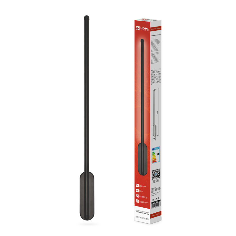 Светильник светодиодный ESTETIKA LUV-60A-40BL 10Вт 230В 4000K 700Лм 600х50x25 черный IN HOME