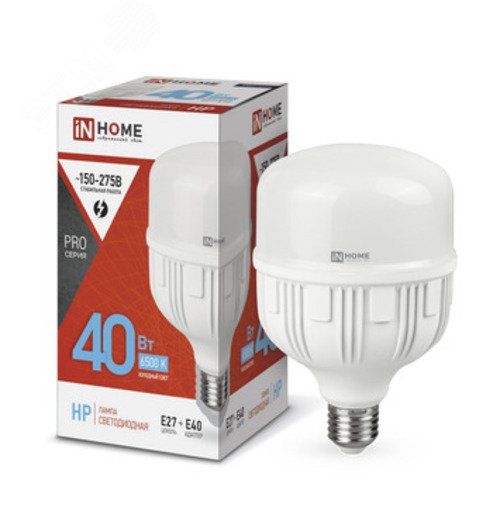 Изображение товара Светодиодная лампа IN-HOME LED-HP-PRO 40Вт E27/E40 6500K 3800Лм