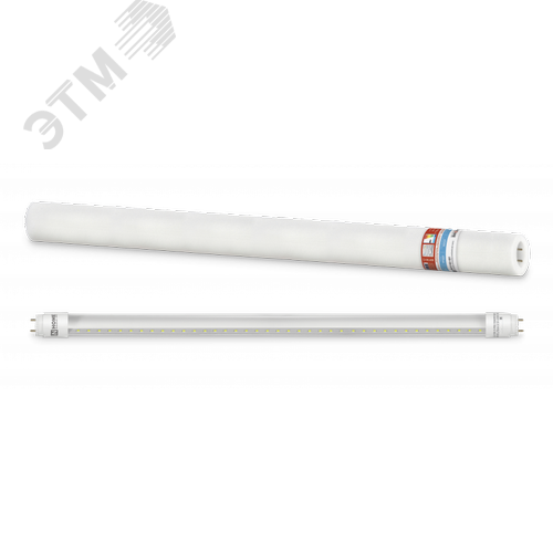 Изображение товара Лампа светодиодная LEDT8RПPRO 10Вт 230В G13R 6500К 1000Лм 600мм прозрачная поворотная (шт)