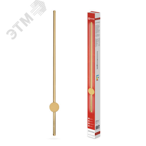 Изображение товара Светильник светодиодный ESTETIKA ART-100B-40GL 20Вт 230В 4000K 1400Лм 1000х60x98 золото IN HOME (шт)