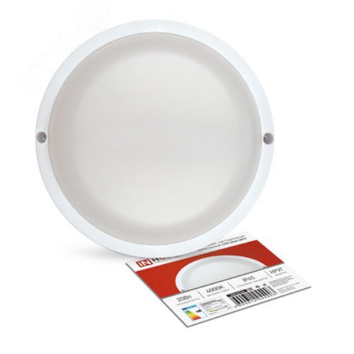 Изображение товара Светильник светодиодный герметичный СПП 2040-КРУГ 20Вт 4000К 1800Лм IP65 155мм IN HOME (шт)