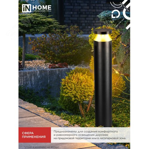 Светильник уличный светодиодный на столб ТБУ-CITY TOR-25BL 25Вт 3000/4000/6500К 90x120мм черный IP54 IN HOME - фото 7