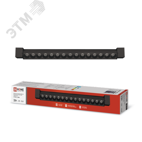 Светильник трековый линейный светодиодный поворотный LTR-02R-TL 30Вт 4000К 3000Лм 475мм IP40 24 градуса черный серии TOP-LINE IN HOME - фото 1