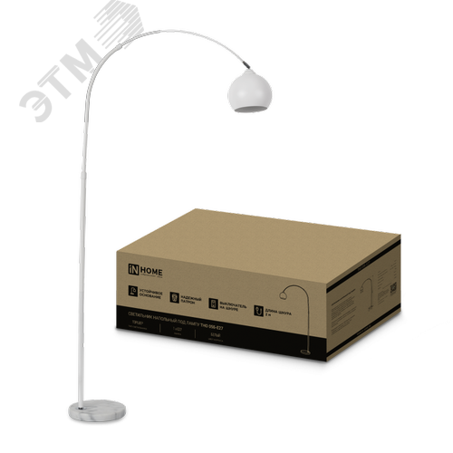 Изображение товара Светильник напольный под лампу ТНО 05-Е27Б 230В белый плафон, белый корпус IN HOME (шт)