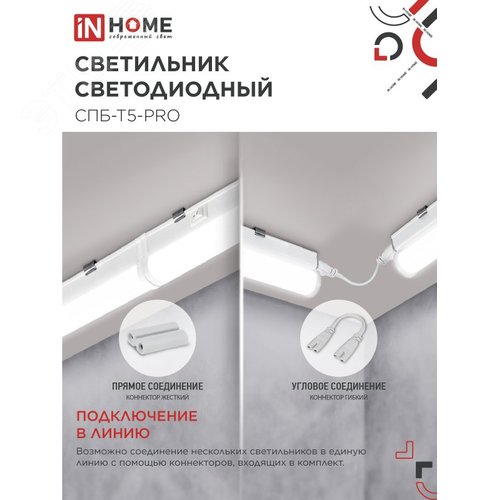 Светильник светодиодный СПБ-Т5-PRO 20Вт 230B 4000К 2000Лм 900мм IN HOME - фото 3