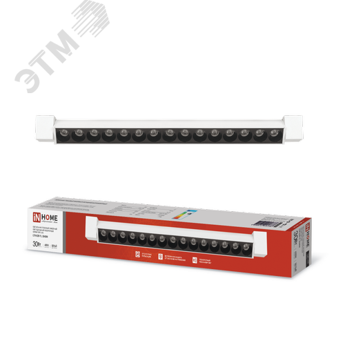 Светильник трековый линейный светодиодный поворотный LTR-02R-TL 30Вт 4000К 3000Лм 475мм IP40 24 градуса белый серии TOP-LINE IN HOME - фото 1