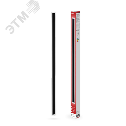 Изображение товара Светильник уличный светодиодный ДБУ MARS120-40AC-ВL 40Вт 3CCT 1200x80 IP54 черный IN HOME (шт)