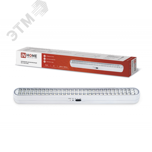 Изображение товара Светильник светодиодный аварийный СБА 1094-90DC 90LED 2.0Ah lithium battery DC IN HOME (шт)