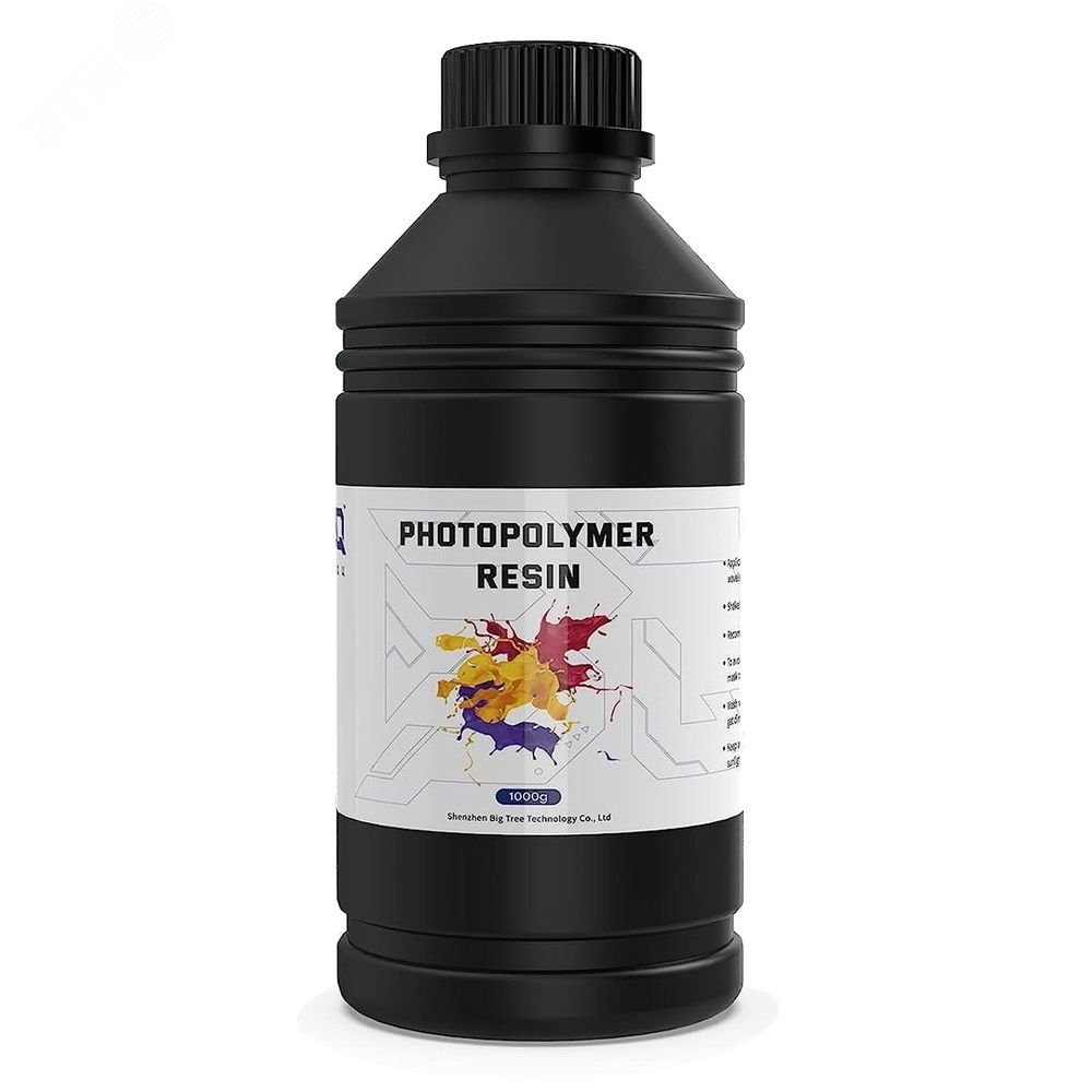 Изображение товара Готовая к применению фотополимерная смола для 3D принтера BIQU ABS Resin Gray 1000 мл