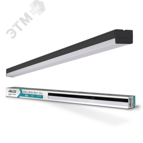 Изображение товара Светильник светодиодный ДБО-LINE 48Вт 4000К 4800Лм 100лм/Вт черный IP40 (шт)