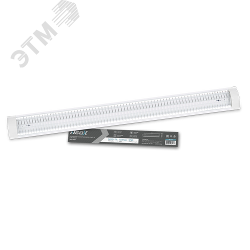 Изображение товара Светильник под светодиодную лампу SPO-405R 2xLED-Т8-1200 с решеткой G13 1200мм IP40 (шт)