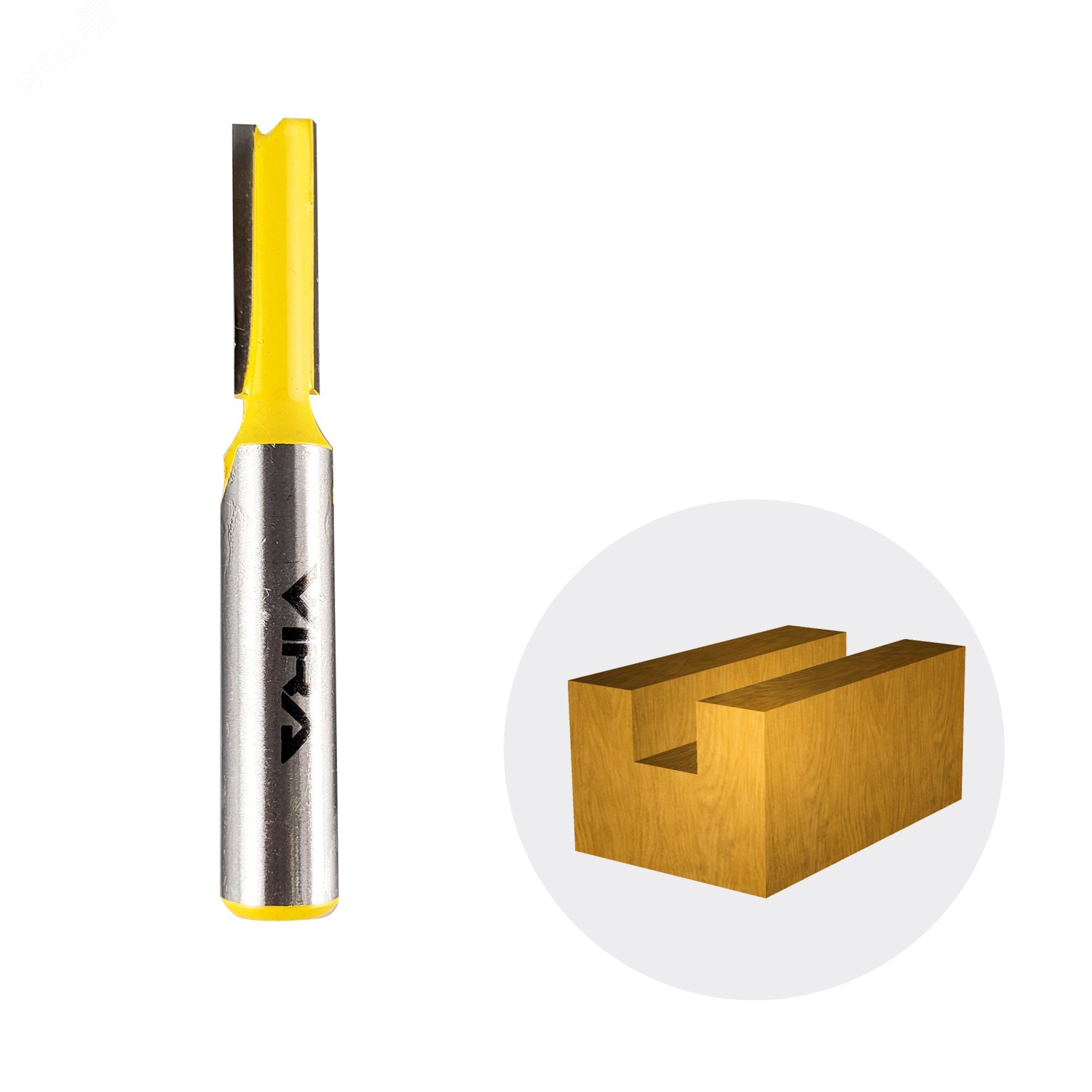 Изображение товара Фреза пазовая прямая 6 х 19 мм хвостовик 8 мм Vira