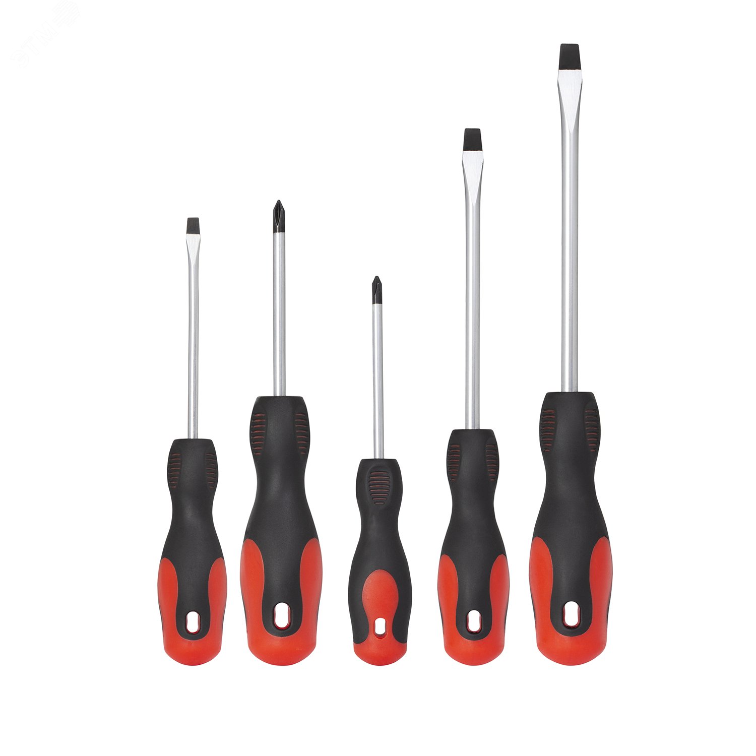 Изображение товара Набор отверток намагниченных 5 шт с гриппами из пластика и резины