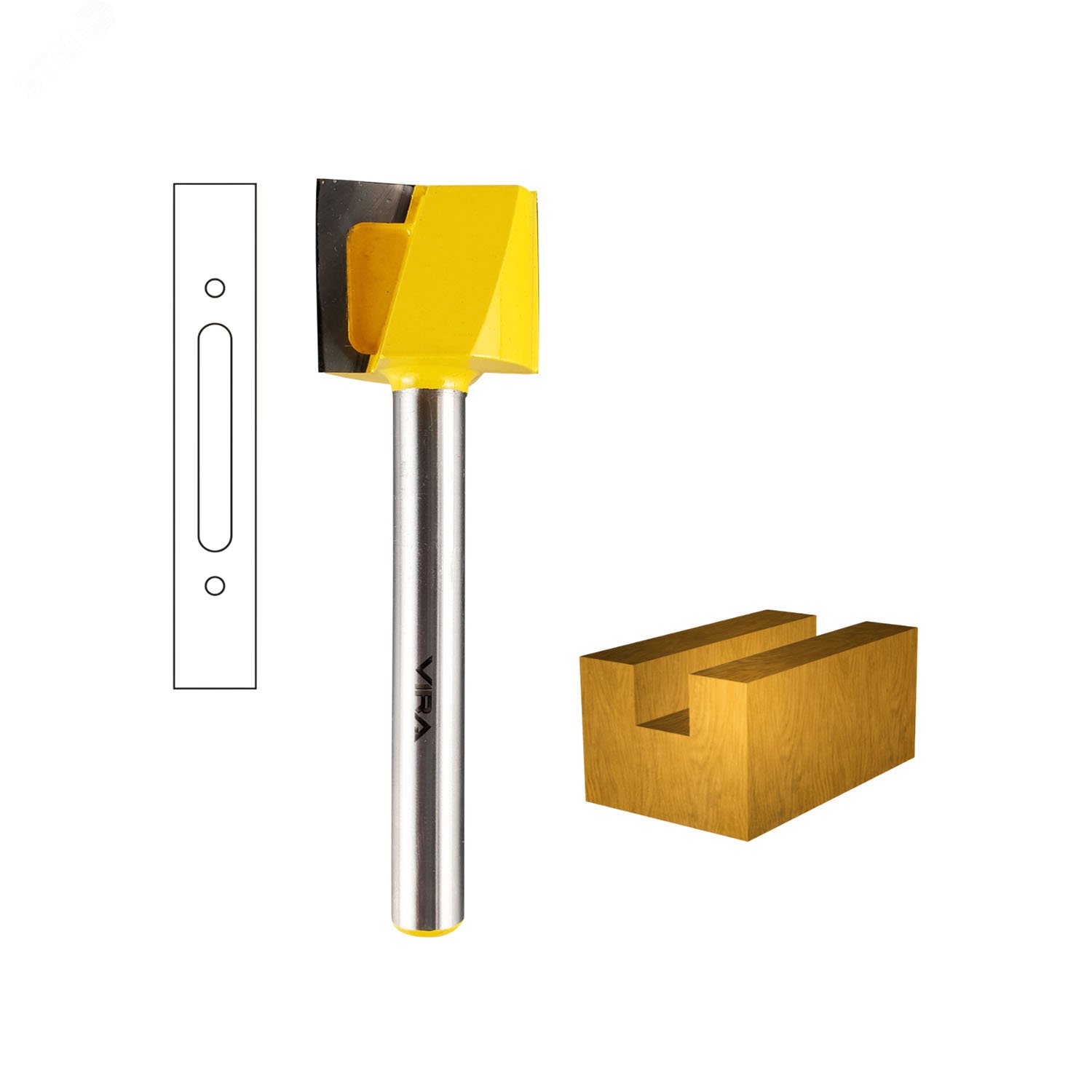 Изображение товара Фреза для врезки замков 36х120 мм с хвостовиком 12 мм для обработки дерева