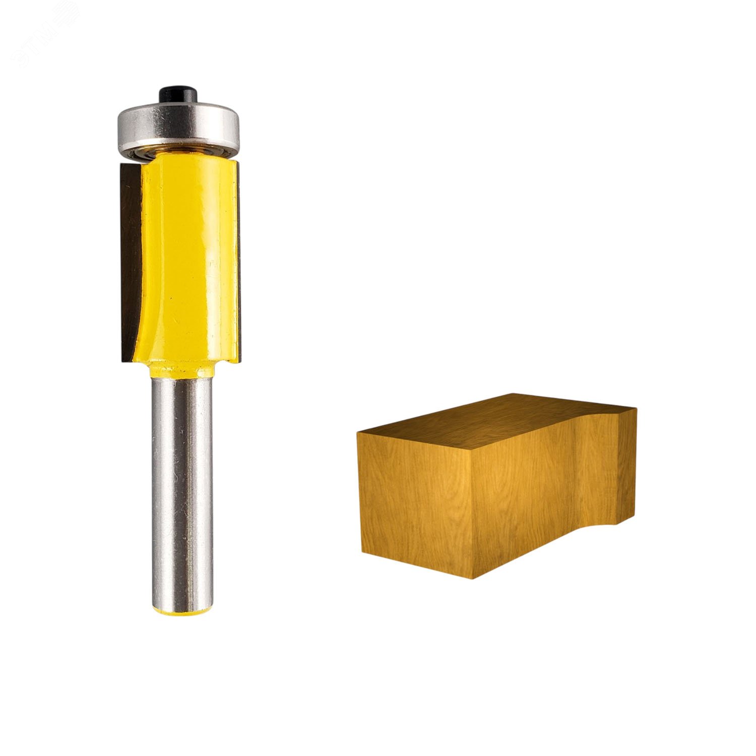 Изображение товара Фреза кромочная прямая обгонная с нижним подшипником 15.8 х 26 мм хвостовик 8 мм (шт)