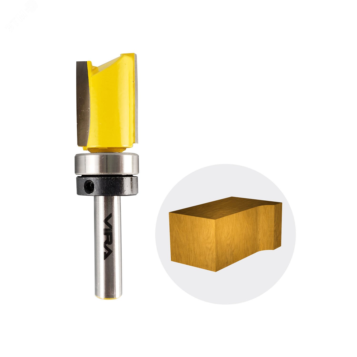 Изображение товара Фреза кромочная прямая обгонная с верхним подшипником 19 х 26 мм