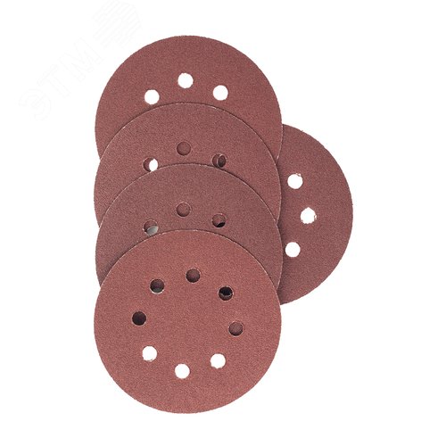 Изображение товара Круги шлифовальные 125 мм P100 8 отверстий 5 шт (шт)