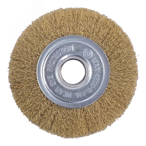 Изображение товара Щетка для УШМ плоская латунированная 125 мм (шт)