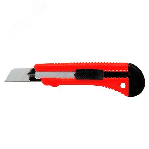 Изображение товара Нож канцелярский строительный с сегментированным лезвием усиленный корпус Push lock 18 мм (шт)
