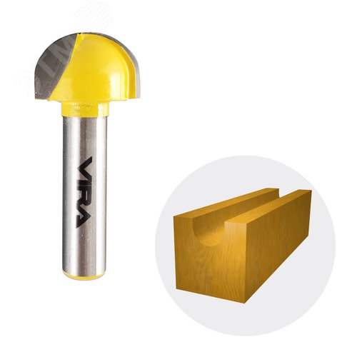 Изображение товара Фреза пазовая галтельная 19 х 13 мм R 9.5 мм хвостовик 8 мм (шт)