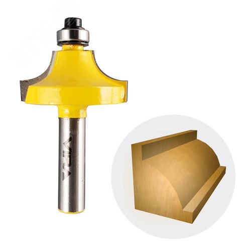 Изображение товара Фреза кромочная калевочная 31.8 х 17 мм R 9.5 мм подшипник 9.5 мм хвостовик 8 мм (шт)