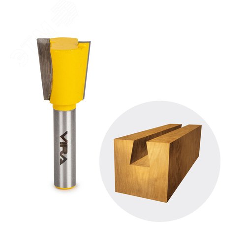 Изображение товара Фреза пазовая Ласточкин хвост 19 х 22 мм хвостовик 8 мм (шт)