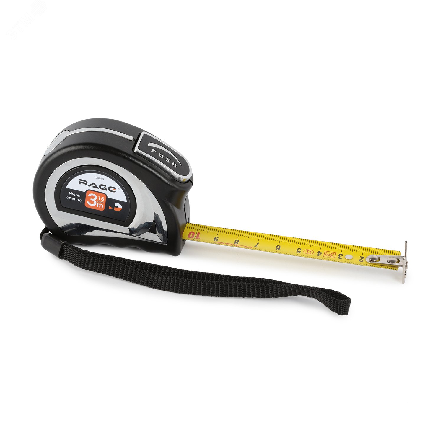 Изображение товара Рулетка строительная 3 м х 16 мм двухсторонняя с магнитом и автостопом