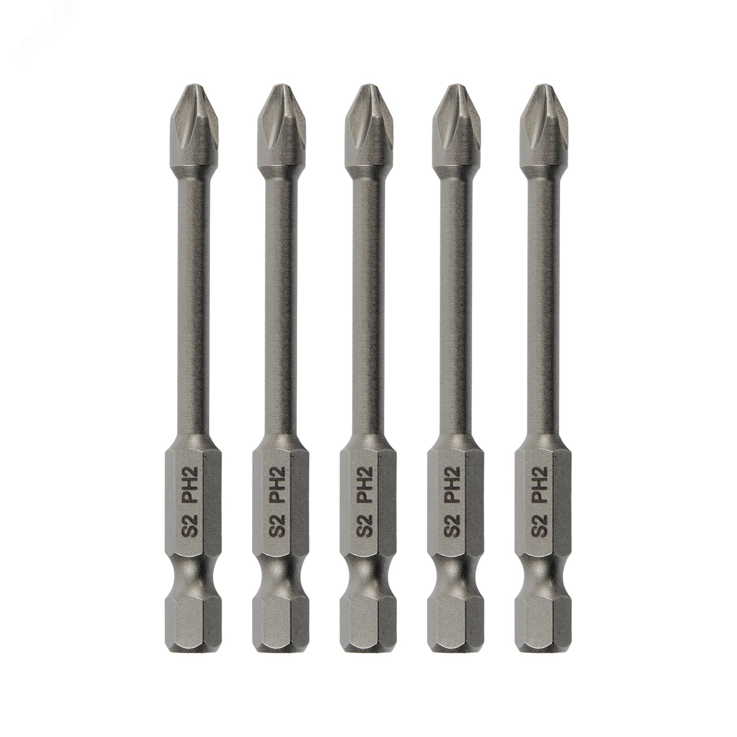 Изображение товара Набор торсионных бит IMPACT 5 шт PH2 70 мм для ударных шуруповертов