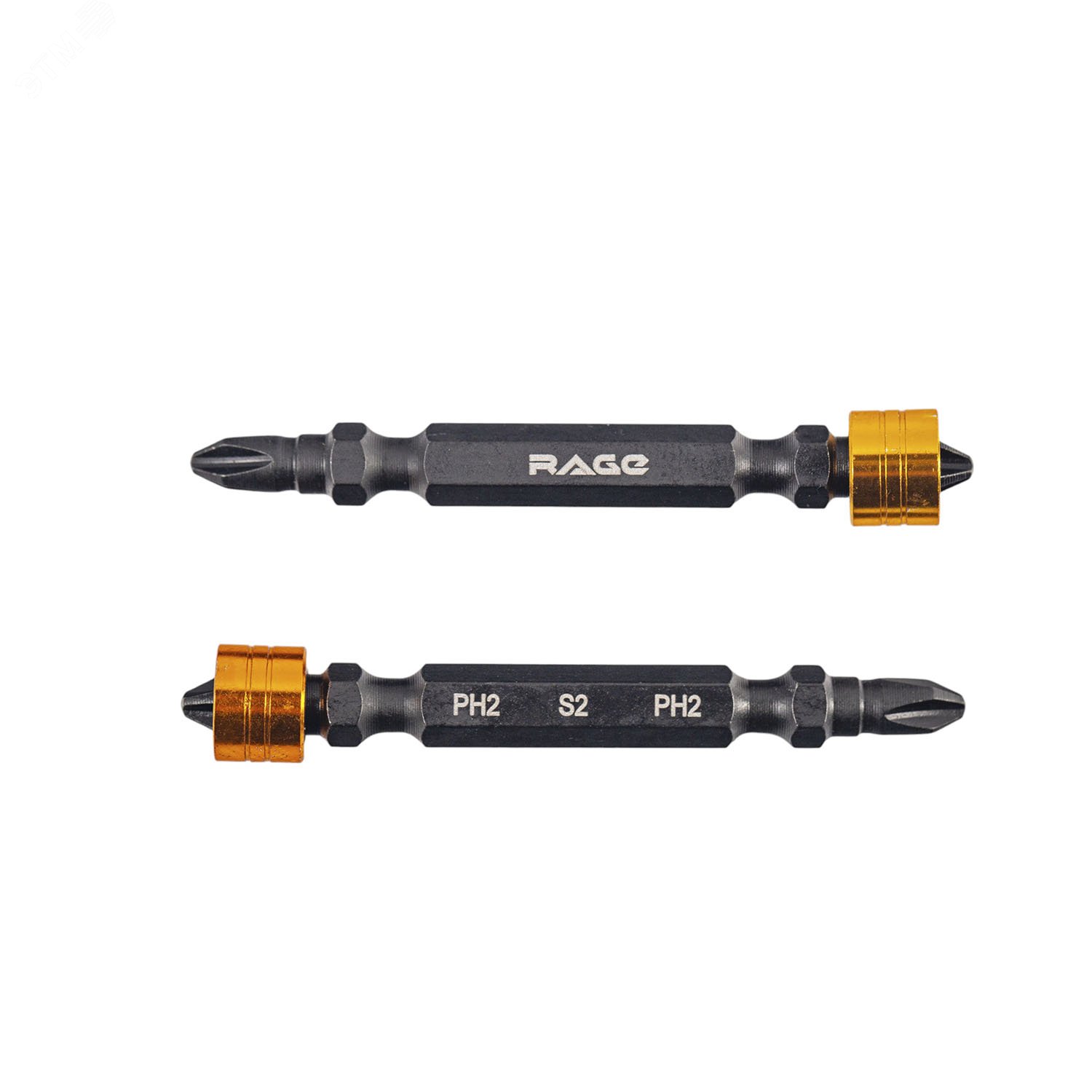 Изображение товара Биты магнитные двусторонние с ограничителем S2 PH2 x 65 мм 2 шт (шт)