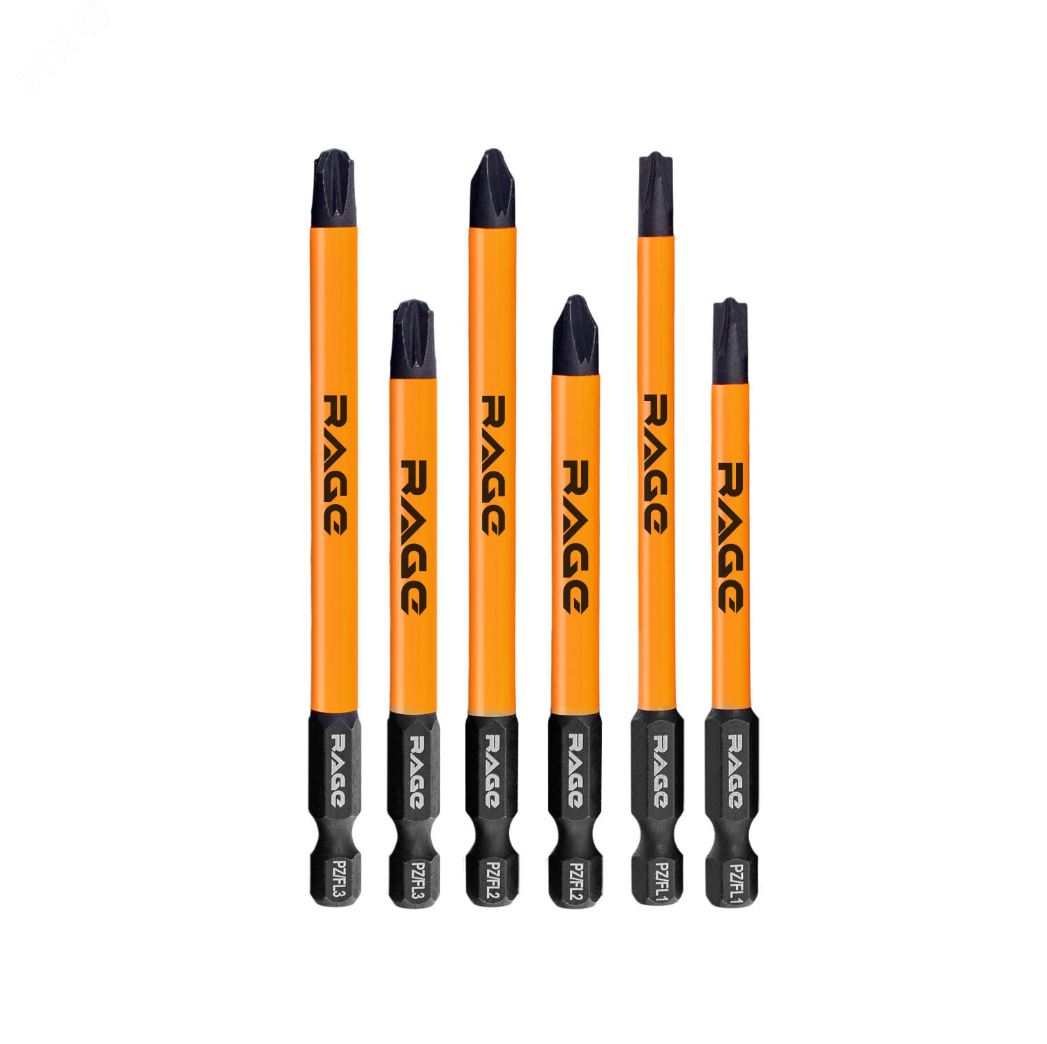 Изображение товара Биты S2 PZ/FL для электриков 75 мм и 100 мм 6 шт