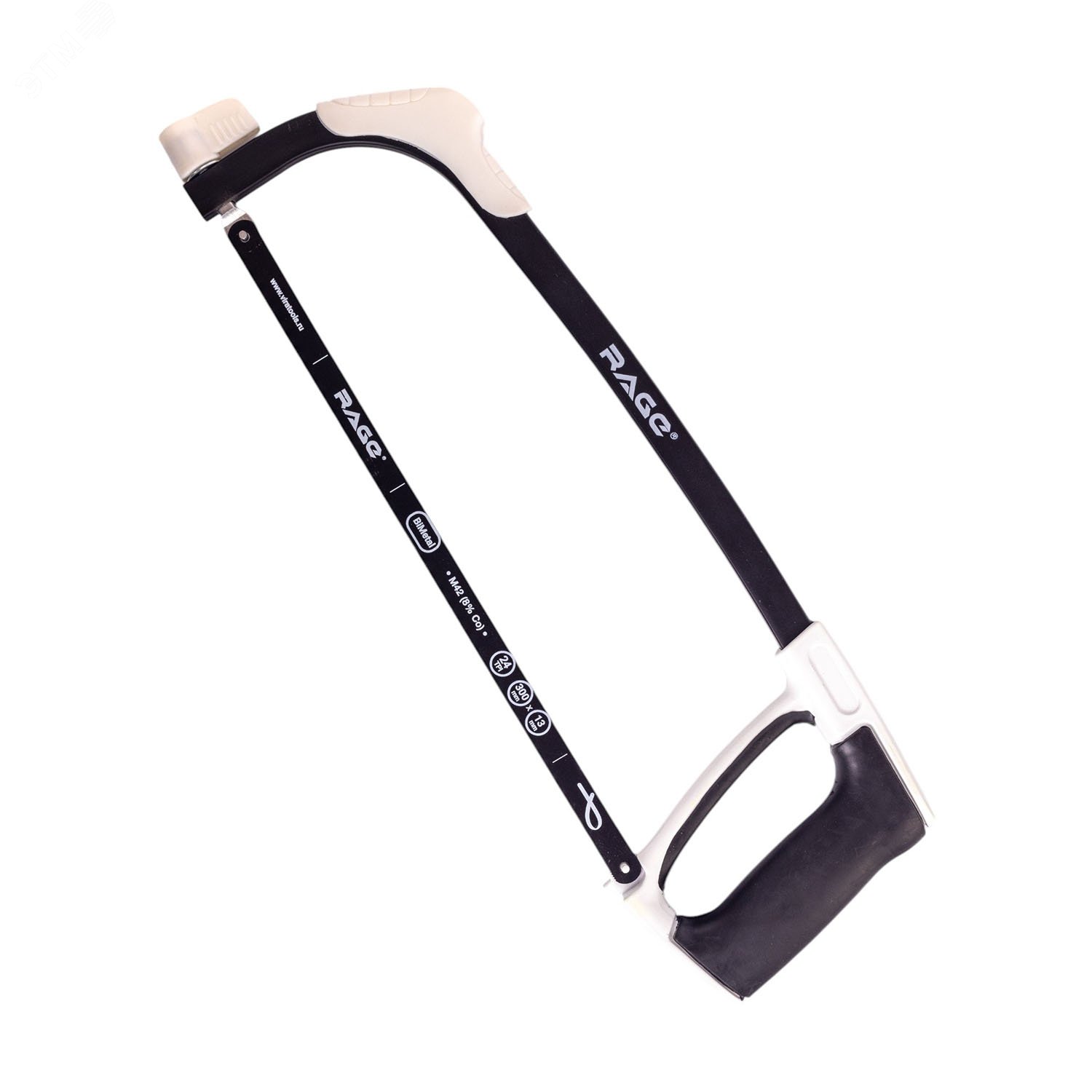 Изображение товара Ножовка по металлу RAGE с прорезиненной рукояткой 300 мм профессиональный инструмент