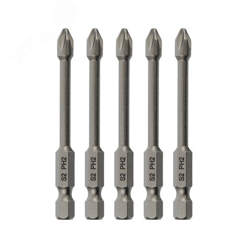 Изображение товара Набор торсионных бит IMPACT 5 шт S2 PH2 x 70 мм (шт)