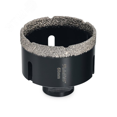 Изображение товара Коронка алмазная для УШМ по керамограниту по керамике 68 мм сухое сверление (шт)