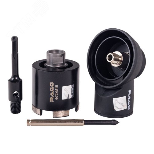 Изображение товара Набор насадка для пылеудаления М16 и коронка алмазная по бетону 72 мм (шт)