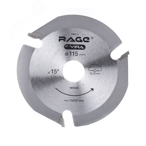 Изображение товара Диск пильный для УШМ по дереву 115 мм (шт)