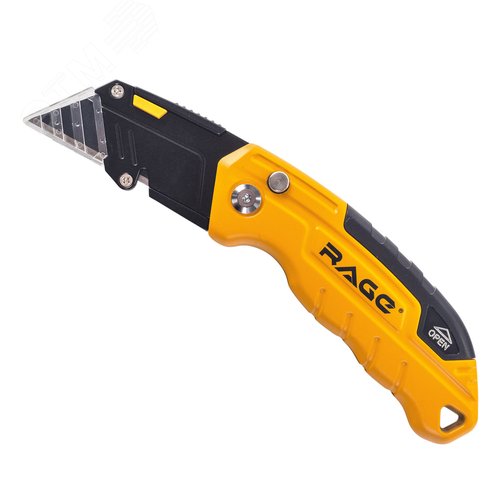 Изображение товара Нож строительно-ремонтный складной трапециевидный с запасными лезвиями 3 шт 158 мм (шт)