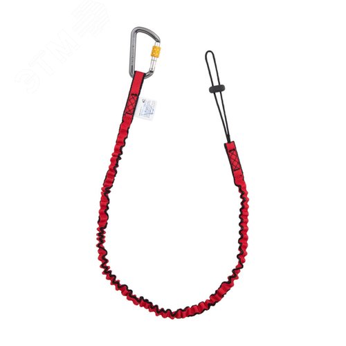 Изображение товара СЗПИ. Стропа эластичная с петлей для крепления инструмента (до 10 кг) с карабином Мини с муфтой (шт)