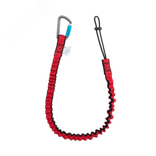 Изображение товара СЗПИ. Стропа эластичная одинарная для крепления инструмента (до 25 кг) с карабином Мини с байонет (шт)