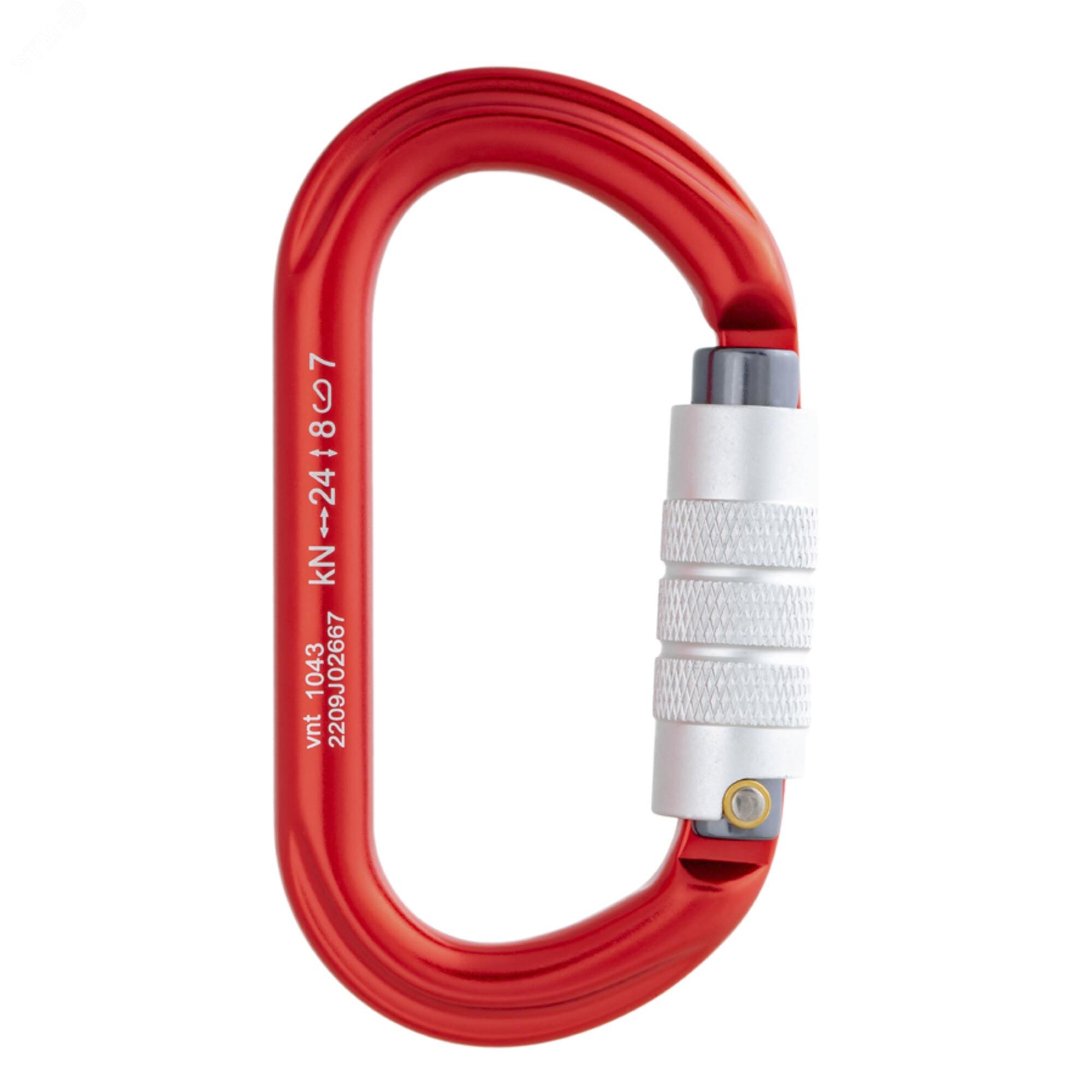 Изображение товара Карабин Овал с байонетной муфтой красный легкий надежный